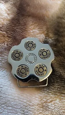 Gun Chamber 44 Magnum ST6 Stainless Steel Belt Buckle Cool! • $19.99