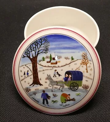 Villeroy & Boch  Naif Christmas  Trinket Box - 9.5cm Diameter • $28.90