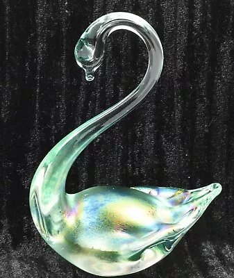 £14.99 • Buy Very Pretty Heron Art Glass Iridescent Glass Swan