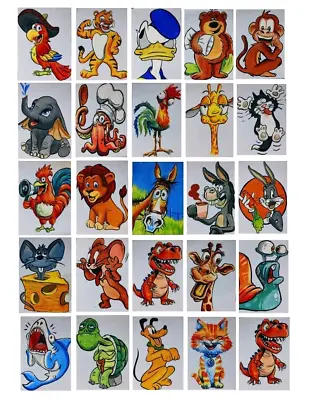 ACEO Original Funny Animals 25pcs Art Card Acrylic 100% Hand Painting • $100