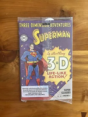 Three Dimension Adventures 1997 Reprint 3-D Glasses Red Blue Superman SEALED • $24.99