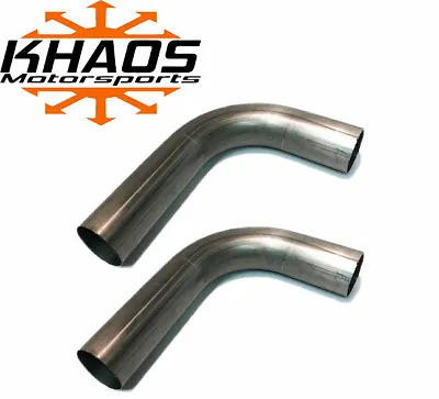 3  90 Degree 304 Stainless Steel Mandrel Bend Pipe Exhaust Tubing 2 Pack 16ga SS • $65.99