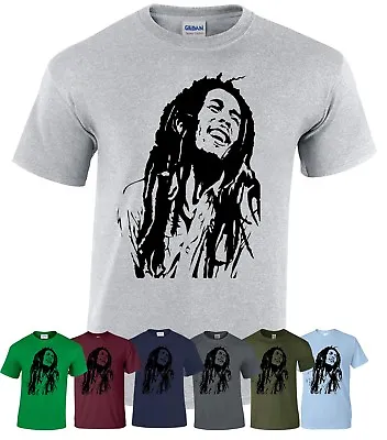 Bob Marley Inspired Reggae T-Shirt Smoke Weed Jamaican Ragga Music Xmas Gift Top • £10.99