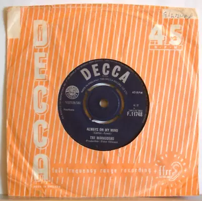 The Marauders Always On My Mind 7  Vinyl 1963 Beat Garage (MEGA RARE ) • £9.99