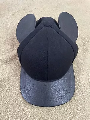 DISNEY H&M DIVIDED Black Blank Hat MICKEY MOUSE EARS SNAPBACK Land Baseball Cap • $16.95