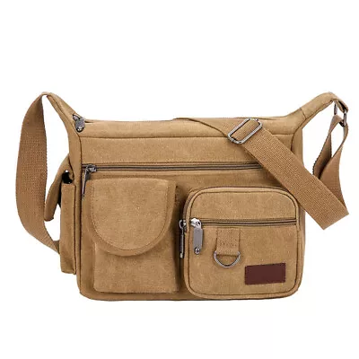 Messenger Bag Vintage Canvas Satchel Crossbody Shoulder Bag Handbag Bookbag • $14.99