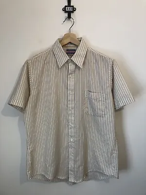 Vintage Satin Touch JC Penney Striped Shirt Size L Single Needle Tailoring 014 • £13