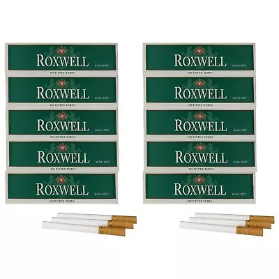 Roxwell Cigarette Tubes Menthol Green King Size Pre Rolled 200/Pack - 2000 Tubes • $35.99