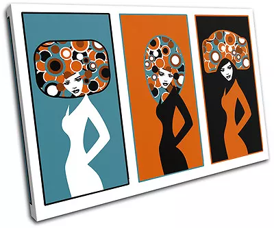 Fashion Retro Vector Illustration SINGLE CANVAS WALL ART Picture Print VA • $64.99