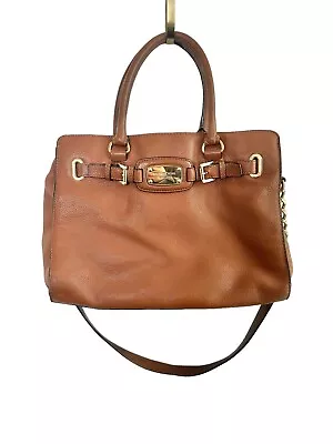 Michael Kors Pebbled Leather Hamilton Signature Tote Handbag Purse Authentic • $43.19