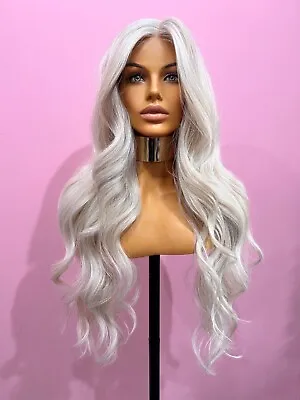 Blonde Curly Lace Front Platinum Blonde Silver Wig  Grey Lightweight Natural Wig • £89