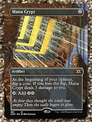 MTG Borderless Mana Crypt Near Mint Normal Double Masters Topper • $250