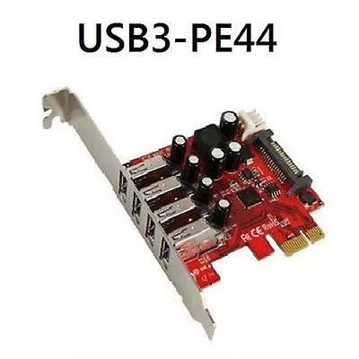 4-Port USB 3.0 PCI Express(x1) With 15-pin SATA & Mini 4-pin Power Connectors • $34.99