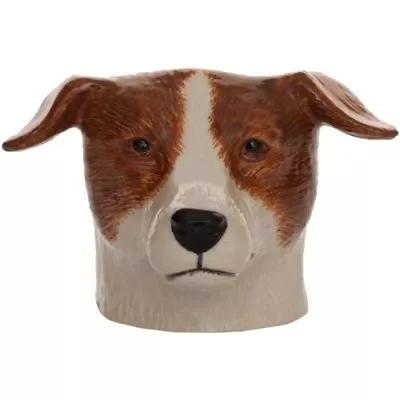 Quail Ceramics   Face Egg Cup  Jack Russell  Tan & White • £16.50