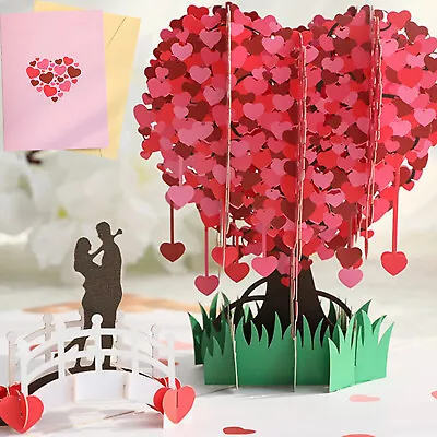 Pop Up Valentine's Cards Gift For Her 3D Pop-Up Valentines Day Greeting Card UK • £2.59