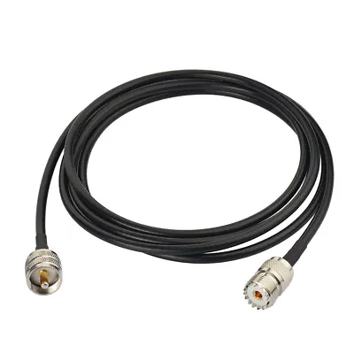 UHF PL259 To SO239 Female Antenna Extension Cable For Vehicle CB Radio Ham Radio • £10.04