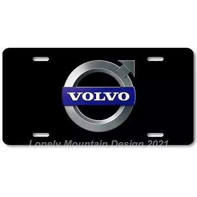 Volvo Logo Inspired Art On Black FLAT Aluminum Novelty Auto License Tag Plate • $19.99