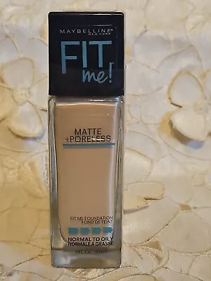 Maybelline-Fit Me! MATTE+PORELES-Foundation-NORMAL TO OILY-220 NATURAL BEIGE-NEW • $7.99