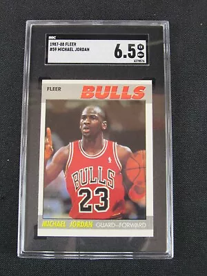Michael Jordan 1987-88 Fleer #59 2nd Year SGC 6.5 (Super Sharp For Grade) AA408 • $242.95