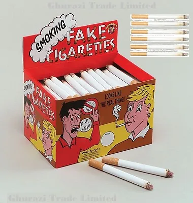 Fake Cigarettes Fags Smoke Effect Lit End  Novelty Trick Joke Pranks Fancy Gifts • £2.49
