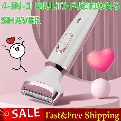 Cordless 4 In 1 Electric Shaver Rechargeable Painless Razor Bikini Trimmer GV • $18.85