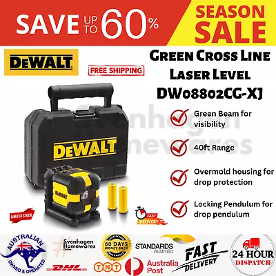 DeWalt DW08802CG-XJ Green Beam Cross Line Laser Level • $211.86