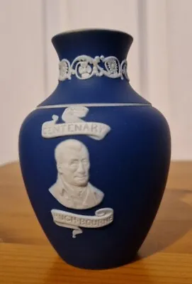 Adams Of Tunstall: 1907 Centenary Hugh Bourne - Blue Jasperware Vase • £19.50