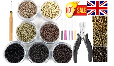 NANO Beads Micro Rings Silicone Lined Or Metal Or Plier Or Tools Hook Loop *UK* • £12.99