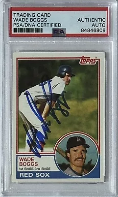 1983 Topps Wade Boggs Signed Rookie RC Card PSA DNA COA Autograph HOF Red Sox • $79.99