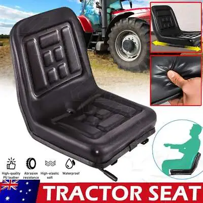 Tractor Seat Leather Forklift Excavator Bulldozer Universal Suspension Backrest • $67.95