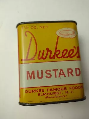 Vintage Durkee’s Mustard Elmhurst New York Advertising Spice Tin • $20
