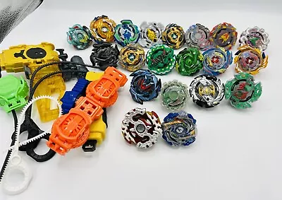 Lot Of 20 Genuine Beyblades & Launchers - Hasbro - Preowned - Good Condition • $399