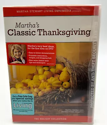 Martha Stewart Collection Martha's Classic Thanksgiving Holiday DVD Demos Lists • $9