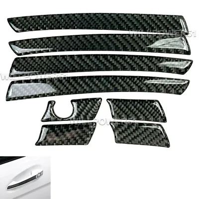 8 Pcs Real Carbon Fiber Door Handle Trim Cover LHD Fits 10-16 W212 E350 E550 E63 • $36.30