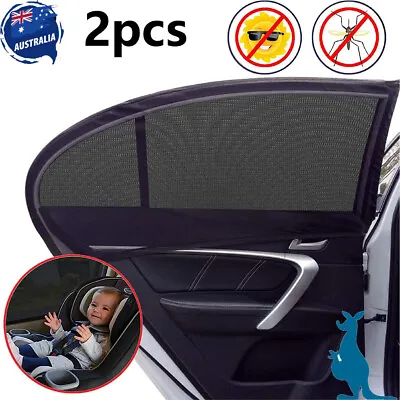 Car Window Shade 2 Pcs Car Back Window Sun Shade Privacy Protect For Toddler Kid • $18.99