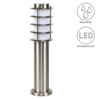 Contemporary IP44 Integrated LED Bollard Lamp Post Garden Outside Patio Lighting • £19.99