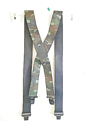 Mens Treestand Camouflage XL 48inches Adj.Suspenders-Braces • $14