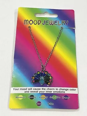 New Bright Neon Peacock Mood Necklace Color Change Mood Charm Free Shipping • $7.99