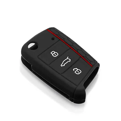 $6.64 • Buy Silicone Car Key Case Remote Bag Holder Cover Shell For Volkswagen VW Golf 7 MK7