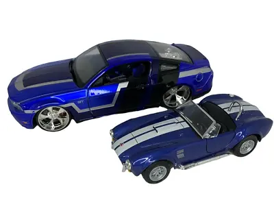 Maisto 2011 Ford Mustang 1/24 & Kinsmart 1965 Shelby Cobra 1/32 Diecast Lot • $15.75