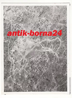 Photo LW Soldier Reconnaissance Group 122 Aerial Image Malta Valletta Bomb Plane #150 • £3.42