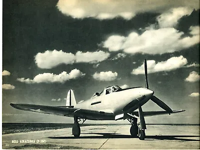 1943 Vintage Print WW2 Plane Bell Airacobra P-39C P-39 Fighter Aircraft Airplane • $24.88