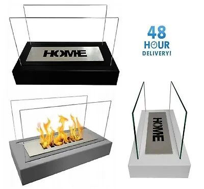 £54.99 • Buy Bio Ethanol Eco Table Fireplace Indoor Outdoor Glass Burner Fire Bioethanol HOME