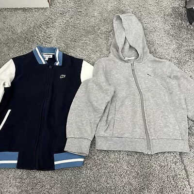 SUPERB BOYS  LACOSTE SPOrt FULL ZIP HOODED JACKET UK 6 YEARs And Cardigan • £0.99