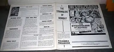 THE STRANGLERS OF BOMBAY Original 1960 Hammer Pressbook GUY ROLFE/MARIE DEVEREUX • $34.99