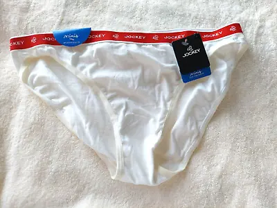 Vintage Womens Jockey Minis Low Rise Bikini Panties Logo Waist  Large • $16.99