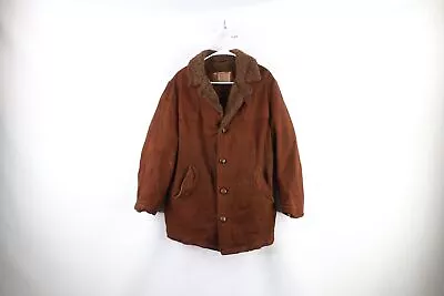 Vtg 50s MacGregor Mens 42 Thrashed Suede Leather Marlboro Man Rancher Jacket USA • $179.96