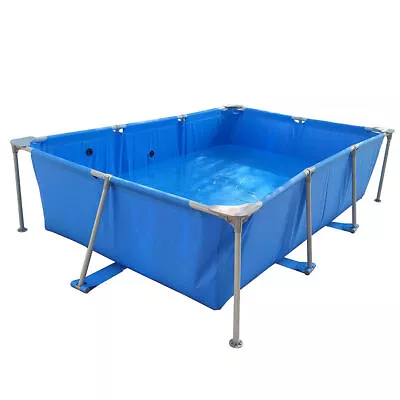 Metal Frame Rectangular Swimming Pool Portable Above Ground Easy Set Pool Family • $157.69
