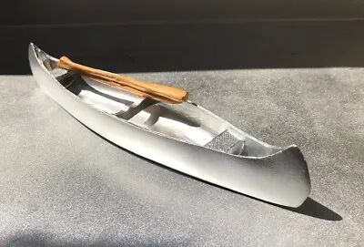 Premium Custom Aluminum Style Canoe W Oars 1/24 Scale G Scale Diorama Miniature  • $18.99