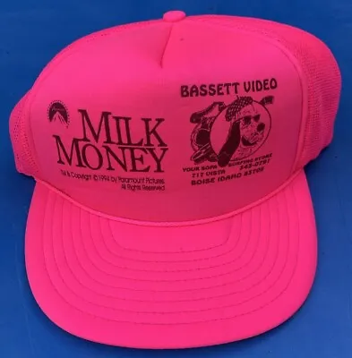 Vintage 1994 Milk Money Movie Cast Crew Pink Adjustable Hat Snapback Paramount • $38.99